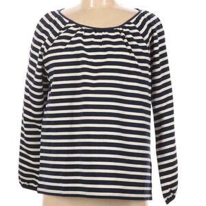 J. Crew Blue White Striped Tie Back Top NWT